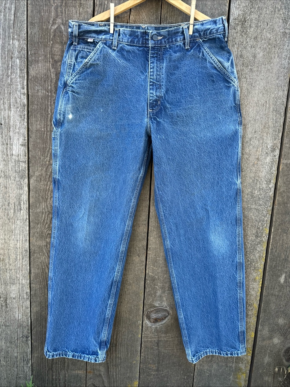 Carhartt FRB13-DNM Flame Resistant Carpenter Denim Jeans 38 x 32 (36 x 31)